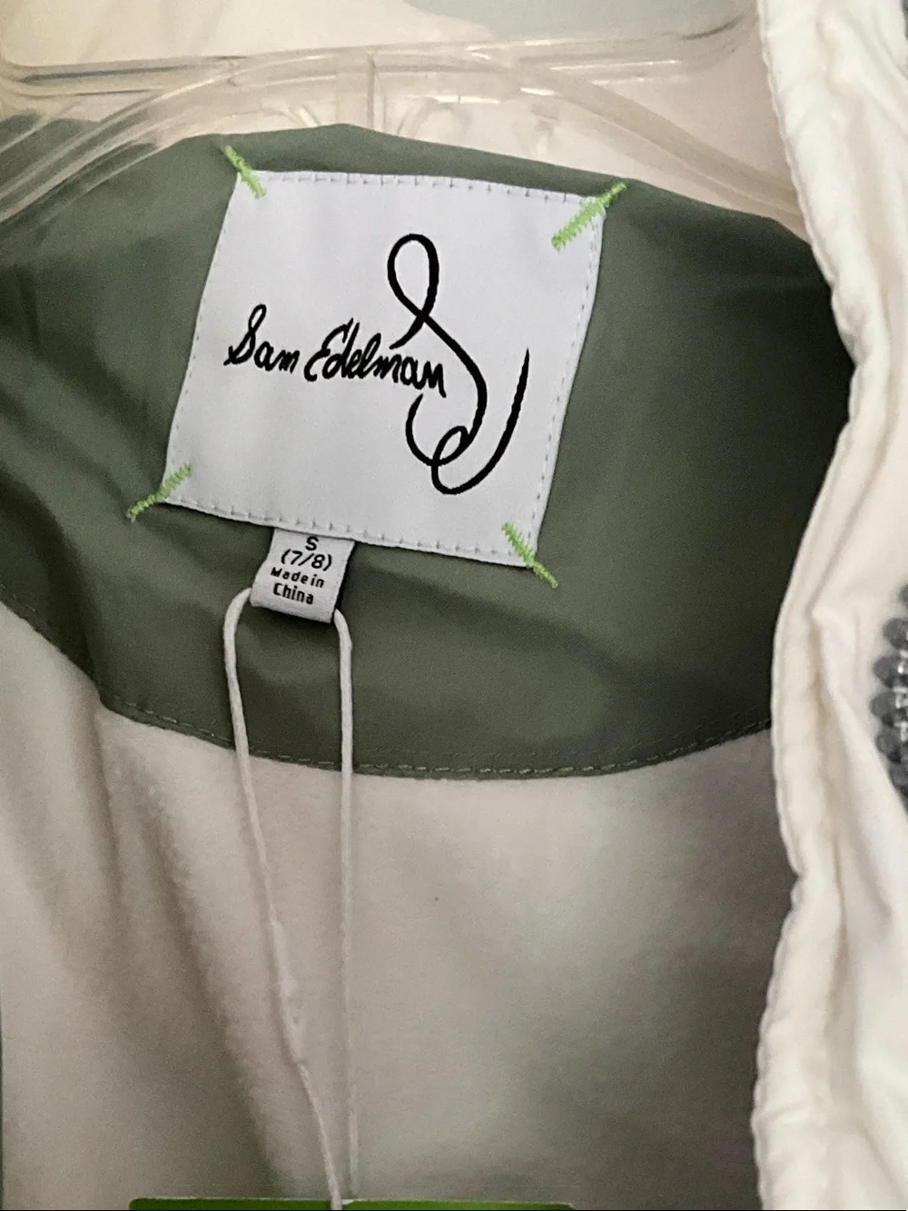 Sam Edelman Olive & Cream Kids Puffer Jacket